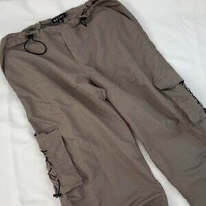 Motel Rocks Grey Cargo PantS - Size Medium
